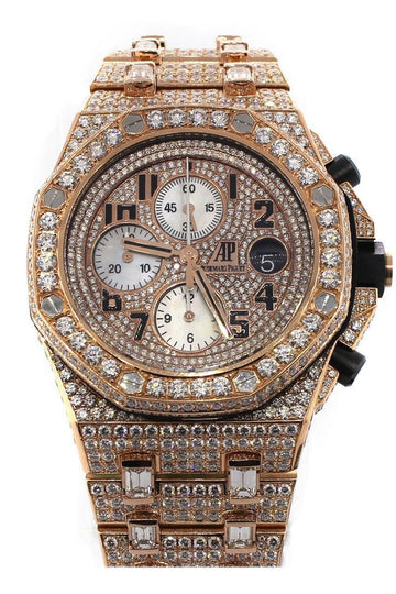 Audemars Piguet Custom Diamonds Royal Oak Offshore Chronograph Men's Watch 26470OR.OO.1000OR.01