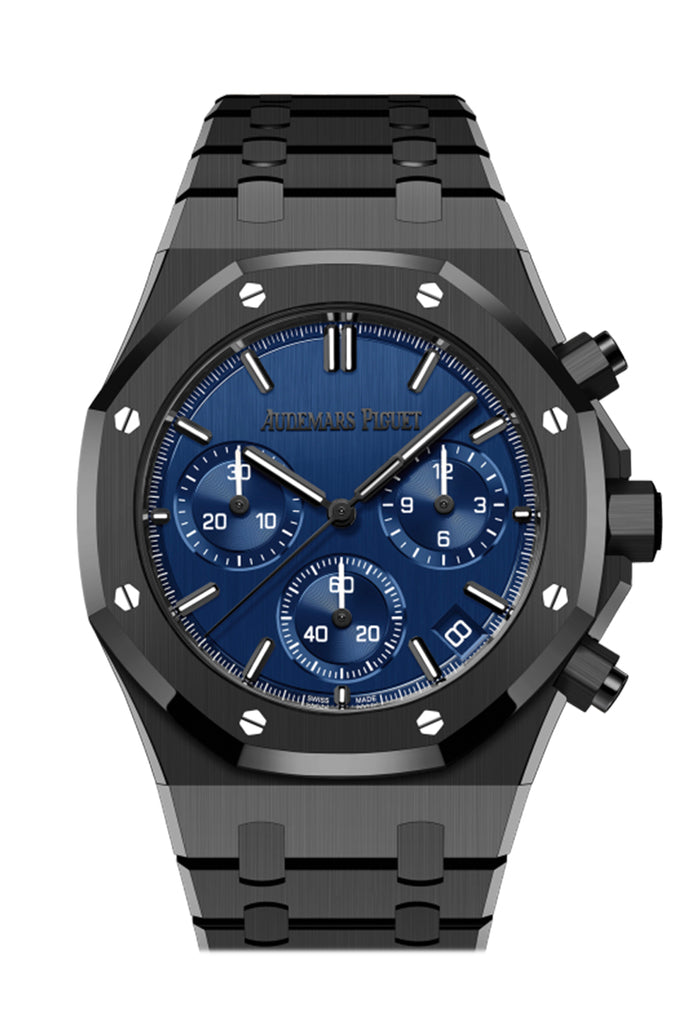 Audemars Piguet Royal Oak 41 Blue dial Black ceramic Watch 26240CE.OO.1225CE.98