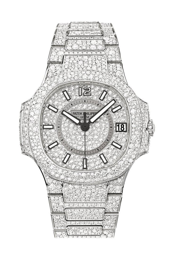 Patek Philippe Nautilus 34mm White Gold Ladies Watch 7021/1G-001