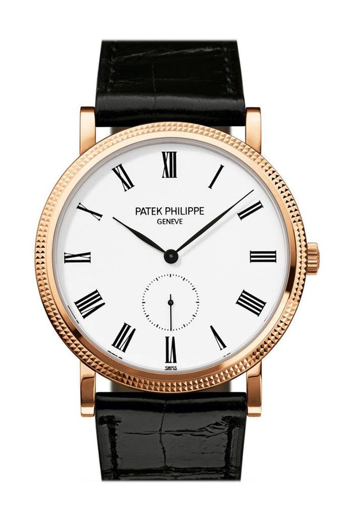 PATEK PHILIPPE Calatrava White Dial 18kt Rose Gold Men's Watch 5119R-001