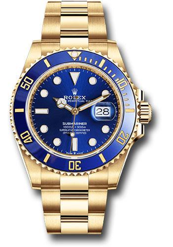 Rolex Yellow Gold Submariner Date Watch - Blue Bezel - Blue Dial  - 126618LB